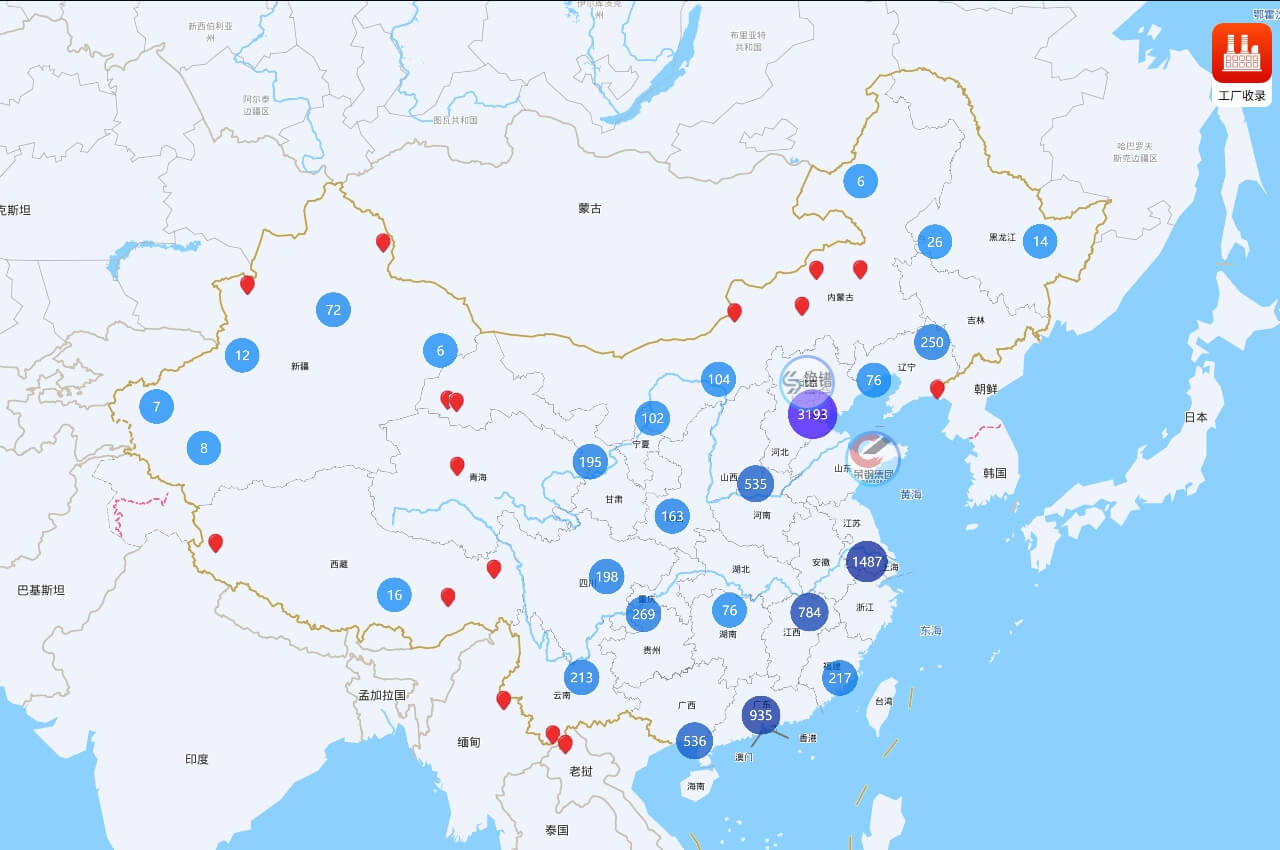 工厂分布地图-铯镨CIIP
